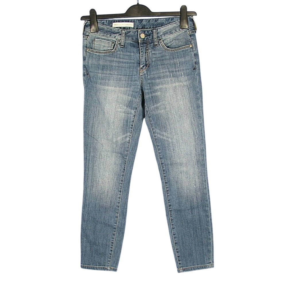 PILCRO Anthropologie STET JEANS Distressed Denim STRETCH Mid-Rise Ankle SIZE 26